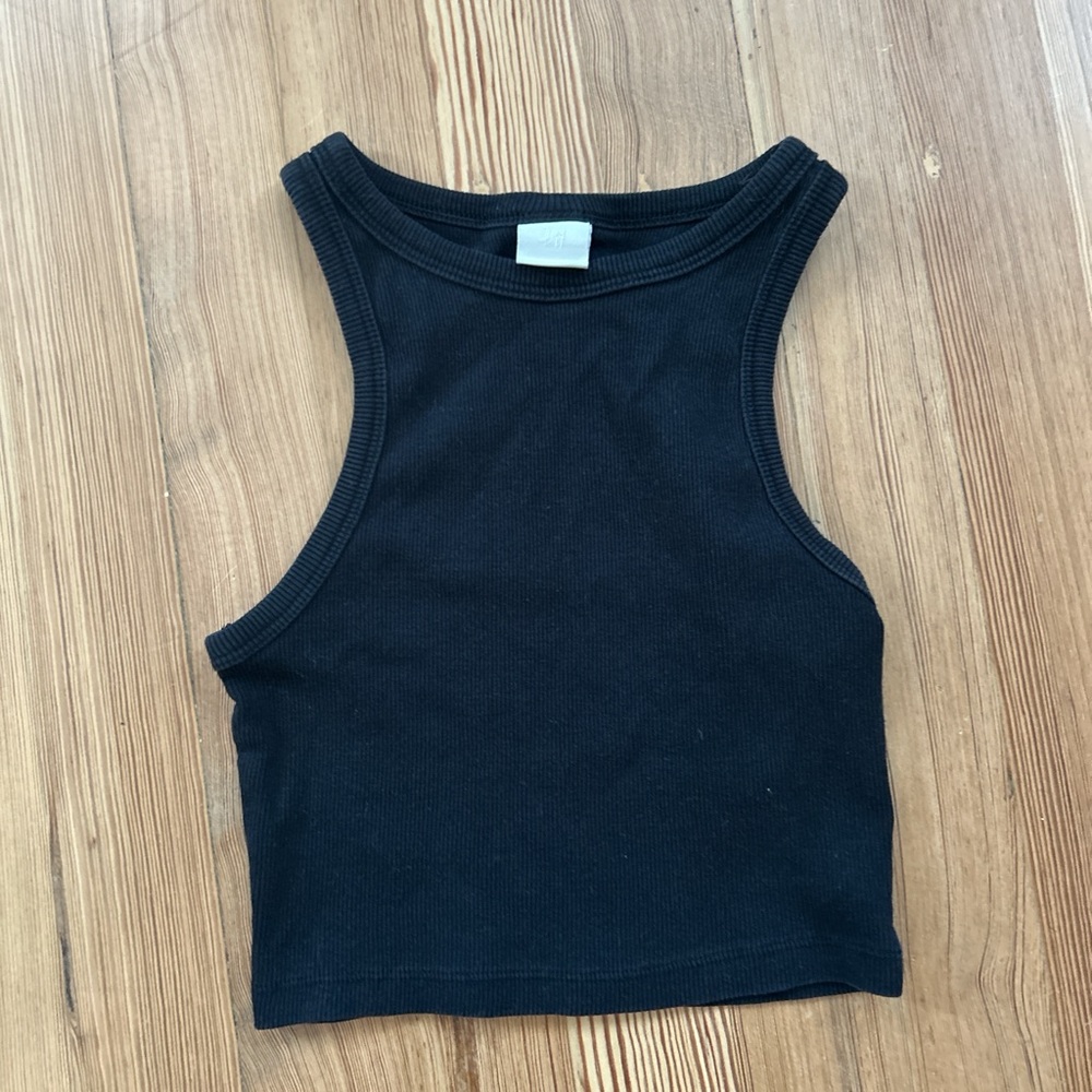 H&M Black Ribbed Tank Top